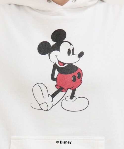 fredy emue（フレディエミュ）の「【GOOD ROCK SPEED/グッドロックスピード】MICKEYフードパーカー（パーカー・レディース・オフホワイト/チャコールグレー/サックスブルー・38）」の17枚目の写真
