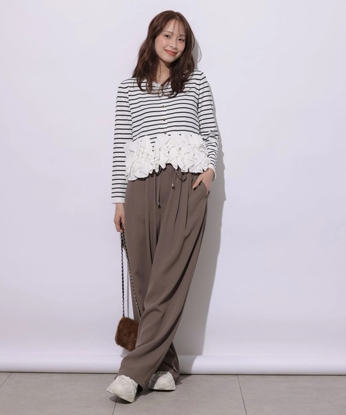 Mystrada(マイストラーダ)の「ラッフルフリルヘムニットカーディガン(ニット/セーター・レディース・ホワイト/ブラック/ベージュ/ピンク系その他3・38)」の14枚目の写真