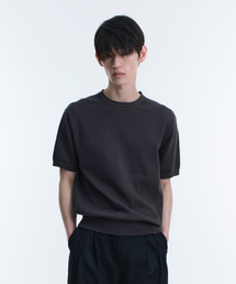 LOUNGE COTTON KNIT T-SHIRTS (CHARCOAL)