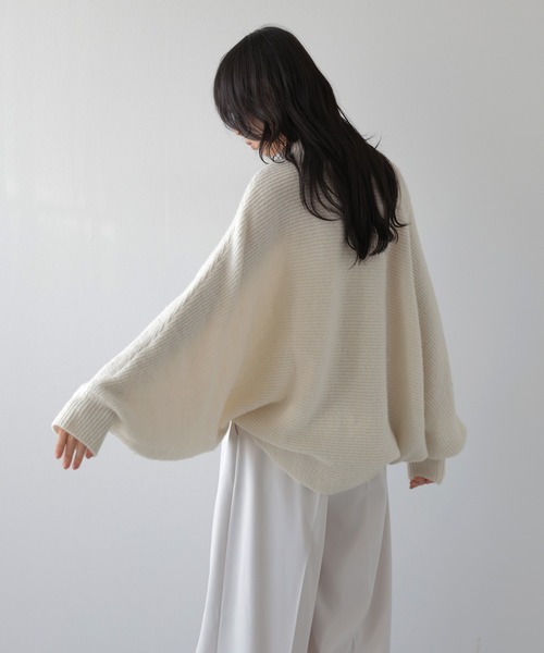La-gemme(ラジェム)の「ドルマンニットトップス/ハイネック/体型カバー(ニット/セーター・レディース・モカ/アイボリー/グレー/ブラック・フリー)」の21枚目の写真