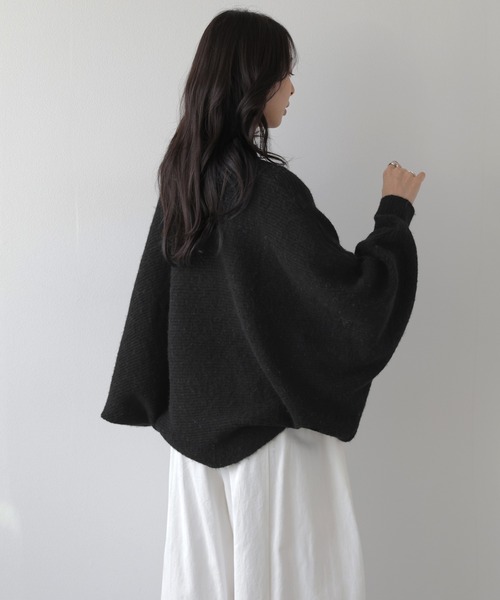 La-gemme(ラジェム)の「ドルマンニットトップス/ハイネック/体型カバー(ニット/セーター・レディース・モカ/アイボリー/グレー/ブラック・フリー)」の15枚目の写真