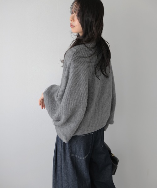 La-gemme(ラジェム)の「ドルマンニットトップス/ハイネック/体型カバー(ニット/セーター・レディース・モカ/アイボリー/グレー/ブラック・フリー)」の18枚目の写真