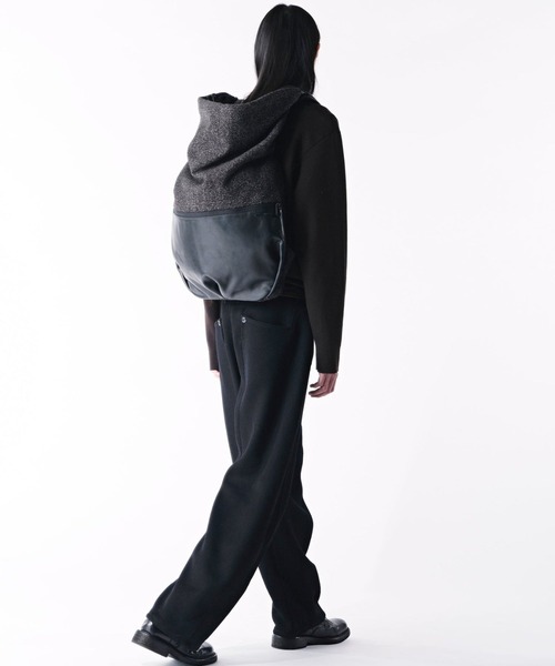 Cote&Ciel(コートエシエル)の「【cote&ciel/コートエシエル】 Nile M Split Tweed Alias / リュック バックパック(バックパック/リュック・メンズ・ブラック×グレー・FREE)」の4枚目の写真