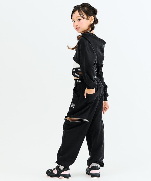 ANAP kids（アナップキッズ）の「サイドジップ ジョガーパンツ【セットアップ対応】（その他パンツ・キッズ・ブラック/ライトピンク/ライトグレー・120/130/110/140）」の8枚目の写真