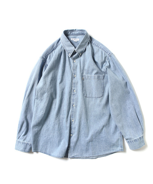 THOMASMORE(トーマスモア)の「インディゴボタンダウンシャツ - 中青(シャツ/ブラウス・メンズ・その他・X-SMALL/LARGE/SMALL/MEDIUM/X-LARGE)」の1枚目の写真