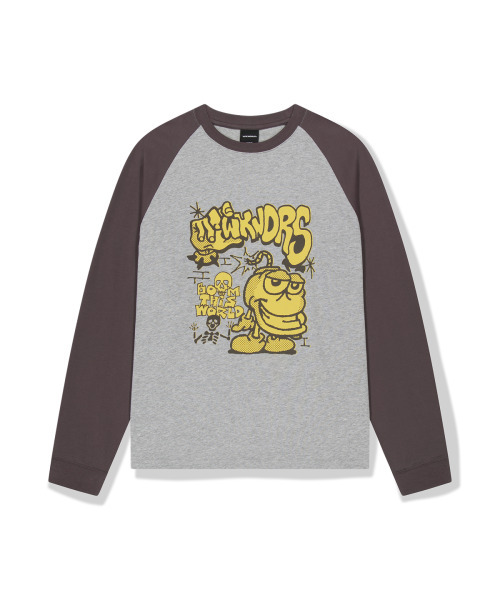 WKNDRS(ウィーキャンドース)の「BOMB RAGLAN LS Tシャツ (ブラウン)(Tシャツ/カットソー・レディース・その他・SMALL/MEDIUM/LARGE/X-LARGE)」の1枚目の写真