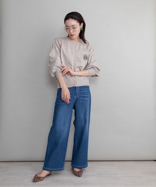 lodie(ロディ)の「胸ロゴ刺繍ニットカーデ(カーディガン/ボレロ・レディース・ベージュ/ブラック/グレー・FREE)」の20枚目の写真