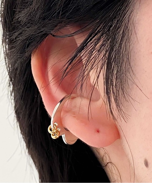 LAPUIS(ラピュイ)の「LAPUIS(ラピュイ)Plate heart ear cuff(イヤーカフ・レディース・ゴールド/マルチ・FREE)」の6枚目の写真