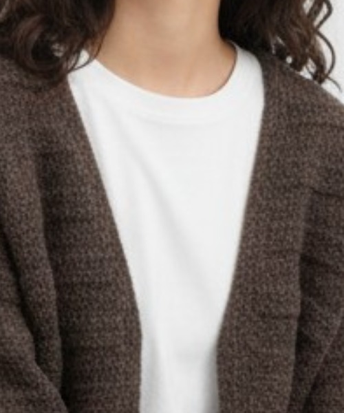 umune（ウムネ）の「ゆるっとしたシルエットが可愛い♪大人カジュアルなローゲージニット（ニット/セーター・レディース・ダークブラウン/ベージュ/チャコールグレー/ライトグレー・FREE）」の21枚目の写真