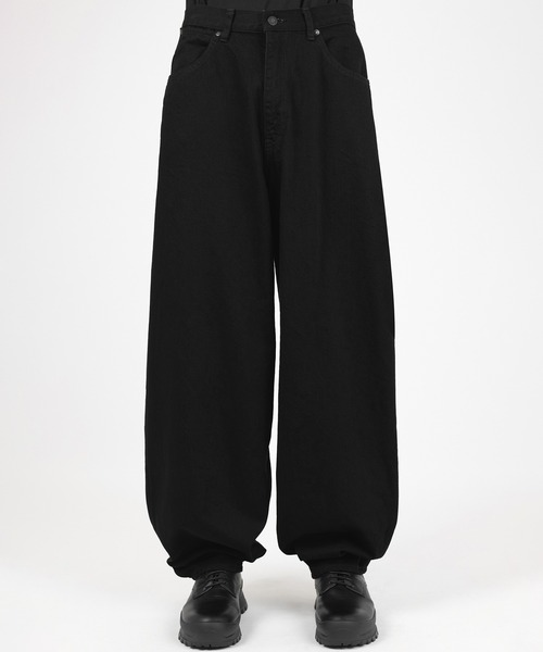 LAD MUSICIAN(ラッドミュージシャン)の「11.5oz DENIM WIDE DRAPE PANTS(デニムパンツ・メンズ・ブラック・44/42)」の2枚目の写真