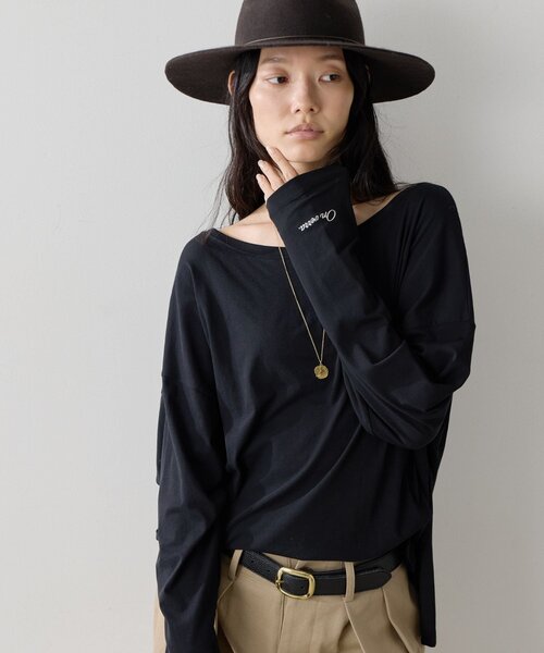 GALLARDAGALANTE（ガリャルダガランテ）の「OnverraエンブロTee（Tシャツ/カットソー・レディース・モカ/オフホワイト/ブラック・FREE）」の2枚目の写真