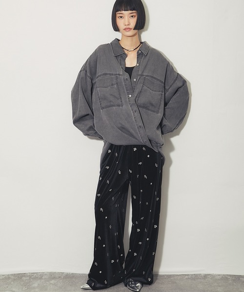 ANOTHER S(アナザーエス)の「とろみリヨセルデニムマルチウェイシャツ(シャツ/ブラウス・レディース・グレー/ブラック/ブラウン・FREE)」の10枚目の写真