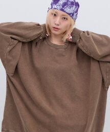 CIAOPANIC TYPY | 【WEB限定】【着るだけで自然と体型カバーが叶う】アシッド加工ビッグシルエットスウェット(スウェット)