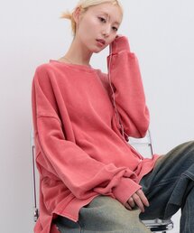 【WEB限定】【着るだけで自然と体型カバーが叶う】アシッド加工ビッグシルエットスウェット