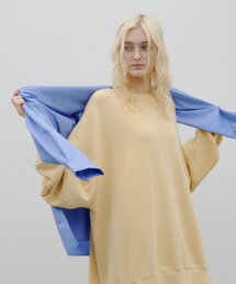 【WEB限定】【着るだけで自然と体型カバーが叶う】アシッド加工ビッグシルエットスウェット