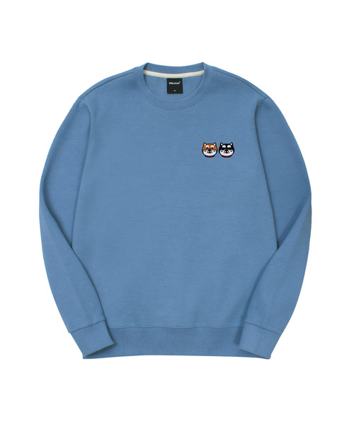 OKSTAR(オクスター)の「シバフレンズ刺繍特厚裏毛スウェット(スウェット・レディース・ホワイト/ライトグレー/ブラック/ネイビー/ベージュ/ダークグリーン/グレー/カーキ/ライトベージュ/オートミール/クリーム/ダークブルー・MEDIUM/LARGE/X-LARGE/2XL/SMALL/XXX-LARGE/4XL)」の12枚目の写真