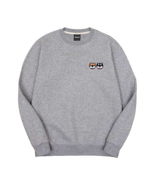 OKSTAR(オクスター)の「シバフレンズ刺繍特厚裏毛スウェット(スウェット・レディース・ホワイト/ライトグレー/ブラック/ネイビー/ベージュ/ダークグリーン/グレー/カーキ/ライトベージュ/オートミール/クリーム/ダークブルー・MEDIUM/LARGE/X-LARGE/2XL/SMALL/XXX-LARGE/4XL)」の4枚目の写真
