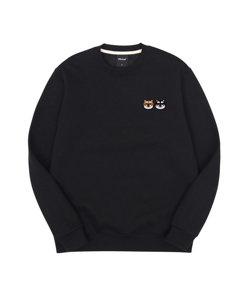 OKSTAR(オクスター)の「シバフレンズ刺繍特厚裏毛スウェット(スウェット・レディース・ホワイト/ライトグレー/ブラック/ネイビー/ベージュ/ダークグリーン/グレー/カーキ/ライトベージュ/オートミール/クリーム/ダークブルー・MEDIUM/LARGE/X-LARGE/2XL/SMALL/XXX-LARGE/4XL)」の1枚目の写真