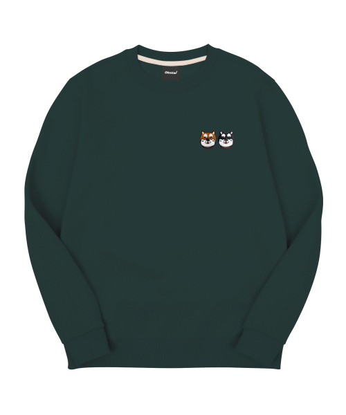 OKSTAR(オクスター)の「シバフレンズ刺繍特厚裏毛スウェット(スウェット・レディース・ホワイト/ライトグレー/ブラック/ネイビー/ベージュ/ダークグリーン/グレー/カーキ/ライトベージュ/オートミール/クリーム/ダークブルー・MEDIUM/LARGE/X-LARGE/2XL/SMALL/XXX-LARGE/4XL)」の16枚目の写真