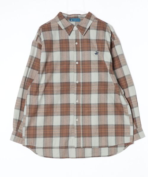 ONE DAY KMC （ワンデイケーエムシー）の「BEVERLY HILLS POLO CLUB / ルーズネルチェックシャツ(BHPC) / 6487-0142（シャツ/ブラウス・メンズ・ライトグリーン/キャメル/ネイビー/グレー・MEDIUM）」の3枚目の写真
