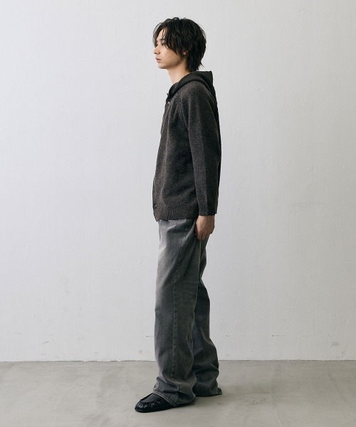 Shoowtime(ショウタイム)の「Shaggy Knit High Neck Hooded Cardigan / シャギーニット ハイネック フーデッドカーディガン(ニット/セーター・メンズ・ダークブラウン/グレー・X-LARGE/LARGE/MEDIUM)」の14枚目の写真