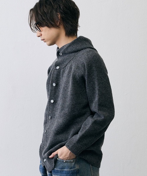 Shoowtime(ショウタイム)の「Shaggy Knit High Neck Hooded Cardigan / シャギーニット ハイネック フーデッドカーディガン(ニット/セーター・メンズ・ダークブラウン/グレー・X-LARGE/LARGE/MEDIUM)」の19枚目の写真