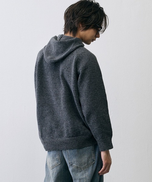 Shoowtime(ショウタイム)の「Shaggy Knit High Neck Hooded Cardigan / シャギーニット ハイネック フーデッドカーディガン(ニット/セーター・メンズ・ダークブラウン/グレー・X-LARGE/LARGE/MEDIUM)」の20枚目の写真
