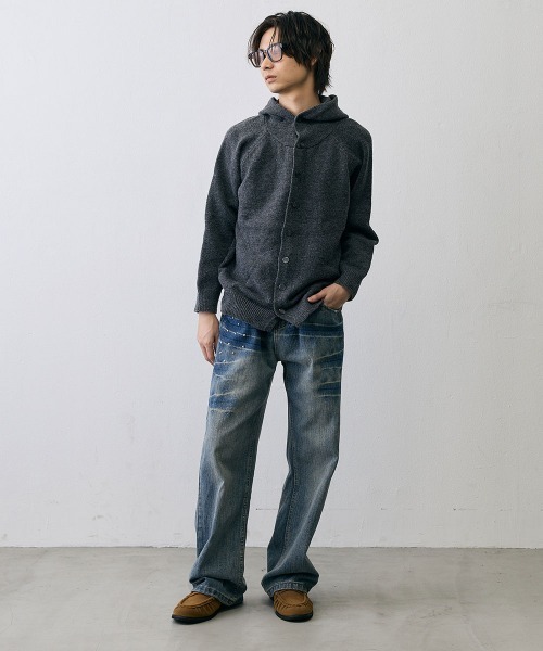 Shoowtime(ショウタイム)の「Shaggy Knit High Neck Hooded Cardigan / シャギーニット ハイネック フーデッドカーディガン(ニット/セーター・メンズ・ダークブラウン/グレー・X-LARGE/LARGE/MEDIUM)」の22枚目の写真