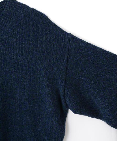 YLEVE(イレーヴ)の「YLEVE / WOOL CASHMERE MELANGE KNIT V NECK PULL OVER(ニット/セーター・レディース・ブラック/ブルー・1)」の14枚目の写真