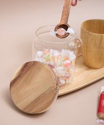COMMON WARE（コモンウェアー）の「MRW : アカシア耐熱ガラスキャニスター スプーン付き（キッチン収納）」