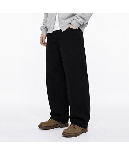 NTET(エンティーイーティー)の「ノーマルウォッシュ ワイドチノパンツ (ブラック)(その他パンツ・メンズ・ブラック・SMALL/X-LARGE/LARGE/MEDIUM)」の1枚目の写真