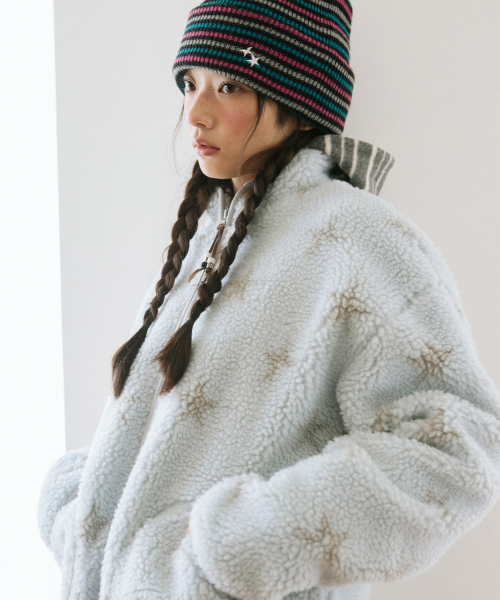 Cavish(カビシ)の「TWIN STAR フリースジャケット ブルー(CV2GFFB961A)(その他アウター・レディース・ブルー・SMALL/MEDIUM)」の3枚目の写真