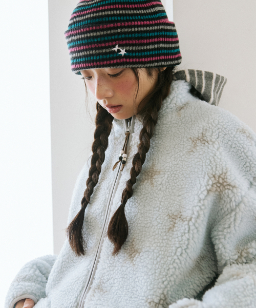 Cavish(カビシ)の「TWIN STAR フリースジャケット ブルー(CV2GFFB961A)(その他アウター・レディース・ブルー・SMALL/MEDIUM)」の4枚目の写真