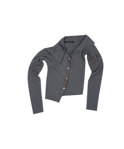 DOGMA EHKS(ドグマ エックス)の「SQUARE KNIT CARDIGAN GREY(カーディガン/ボレロ・レディース・その他・FREE)」の2枚目の写真