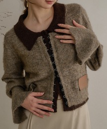 layered design hook cardigan / レイヤードデザインホックカーディガン