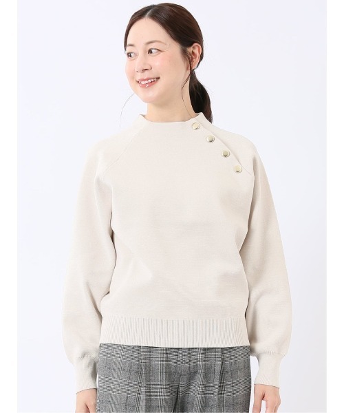 m.f.editorial(エムエフエディトリアル)の「*ニット プルオーバー レディース 長袖 ストレッチ ウォッシャブル 静電気防止 アンチピリング タンブル乾燥可 ミラノ ラグラン セーター(ニット/セーター・レディース・ネイビー/ダークグリーン/レッド/アイボリー・MEDIUM/LARGE)」の1枚目の写真