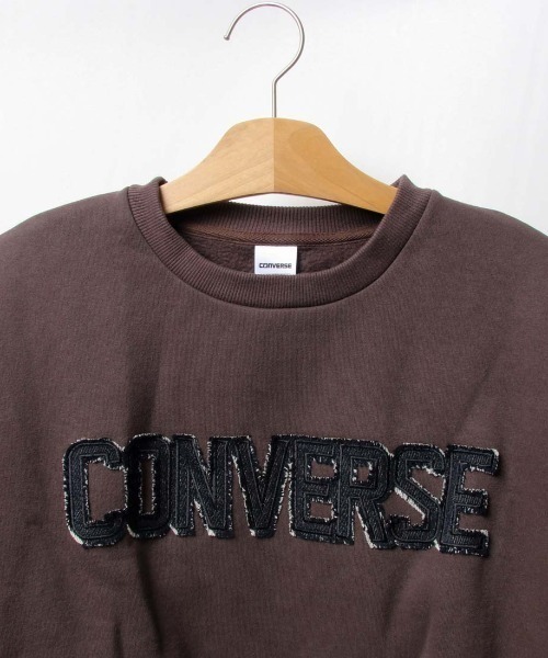 CONVERSE(コンバース)の「コンバース CONVERSE AP デニムパッチ EMBS Wトップ L(スウェット・レディース・グレー/マスタード/ブラウン/ホワイト×ブルー・L/M)」の5枚目の写真