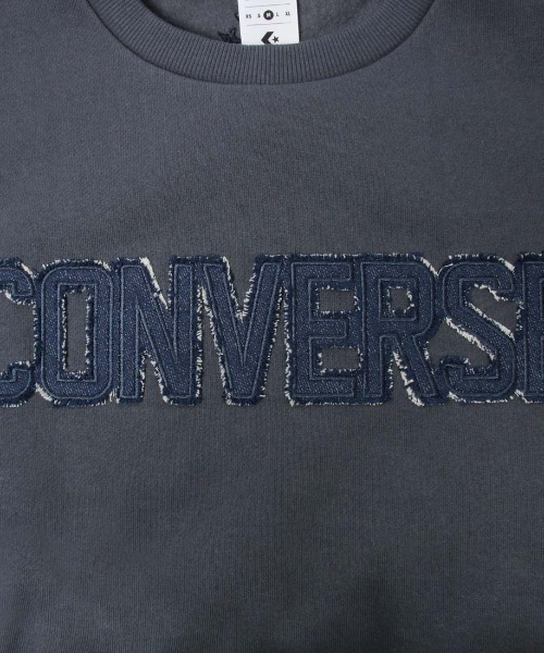 CONVERSE(コンバース)の「コンバース CONVERSE AP デニムパッチ EMBS Wトップ L(スウェット・レディース・グレー/マスタード/ブラウン/ホワイト×ブルー・L/M)」の12枚目の写真