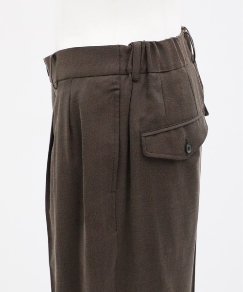 UNITED TOKYO(ユナイテッドトウキョウ)の「【新作】SILK NYLON TWILL ワイドスラックス |高級素材/シルク/秋服/タック/クリース(その他パンツ・メンズ・ブラック/ブラウン・1/2)」の16枚目の写真