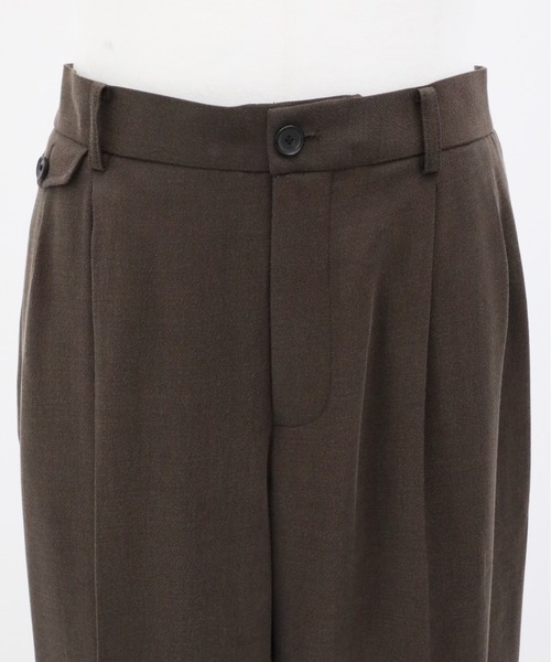UNITED TOKYO(ユナイテッドトウキョウ)の「【新作】SILK NYLON TWILL ワイドスラックス |高級素材/シルク/秋服/タック/クリース(その他パンツ・メンズ・ブラック/ブラウン・1/2)」の17枚目の写真