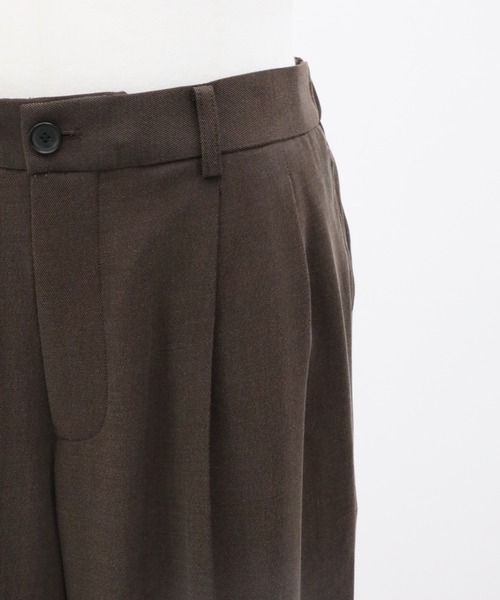 UNITED TOKYO(ユナイテッドトウキョウ)の「【新作】SILK NYLON TWILL ワイドスラックス |高級素材/シルク/秋服/タック/クリース(その他パンツ・メンズ・ブラック/ブラウン・1/2)」の13枚目の写真