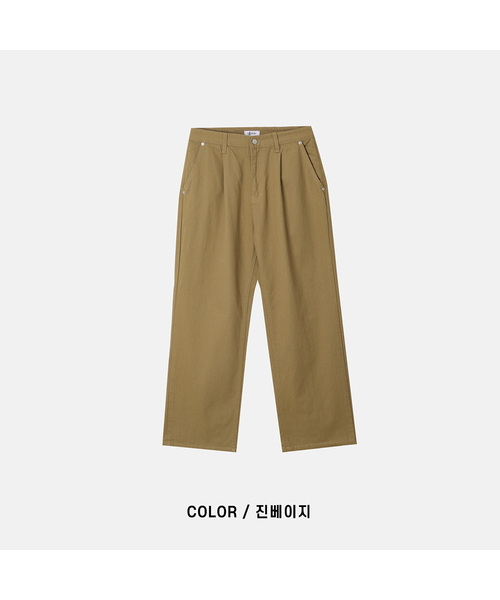 FORTYFOUR（フォーティフォー）の「[M] クラシックワイドコットンパンツ（その他パンツ・メンズ・ライトベージュ/ダークベージュ/ブラック/ホワイト・SMALL/MEDIUM/LARGE）」の4枚目の写真