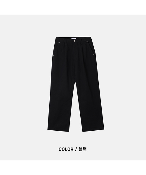 FORTYFOUR（フォーティフォー）の「[M] クラシックワイドコットンパンツ（その他パンツ・メンズ・ライトベージュ/ダークベージュ/ブラック/ホワイト・SMALL/MEDIUM/LARGE）」の2枚目の写真
