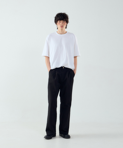 FORTYFOUR（フォーティフォー）の「[M] クラシックワイドコットンパンツ（その他パンツ・メンズ・ライトベージュ/ダークベージュ/ブラック/ホワイト・SMALL/MEDIUM/LARGE）」の13枚目の写真