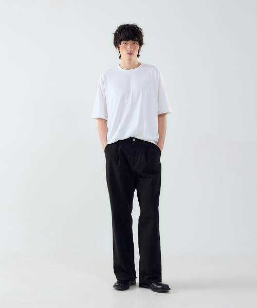 FORTYFOUR（フォーティフォー）の「[M] クラシックワイドコットンパンツ（その他パンツ・メンズ・ライトベージュ/ダークベージュ/ブラック/ホワイト・SMALL/MEDIUM/LARGE）」の12枚目の写真