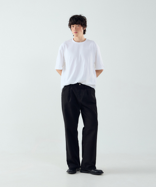 FORTYFOUR（フォーティフォー）の「[M] クラシックワイドコットンパンツ（その他パンツ・メンズ・ライトベージュ/ダークベージュ/ブラック/ホワイト・SMALL/MEDIUM/LARGE）」の11枚目の写真