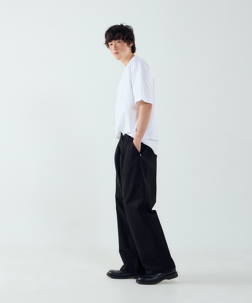 FORTYFOUR（フォーティフォー）の「[M] クラシックワイドコットンパンツ（その他パンツ・メンズ・ライトベージュ/ダークベージュ/ブラック/ホワイト・SMALL/MEDIUM/LARGE）」の10枚目の写真