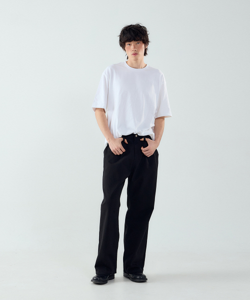FORTYFOUR（フォーティフォー）の「[M] クラシックワイドコットンパンツ（その他パンツ・メンズ・ライトベージュ/ダークベージュ/ブラック/ホワイト・SMALL/MEDIUM/LARGE）」の7枚目の写真