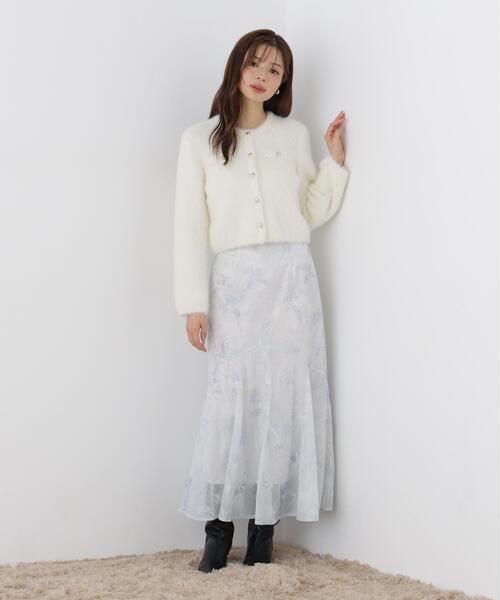 PROPORTION BODY DRESSING(プロポーションボディドレッシング)の「フェザーニットジャケット / 1216274100(カーディガン/ボレロ・レディース・ホワイト系その他/ピンク/ブラウン系その他/ライトグリーン・FREE)」の12枚目の写真