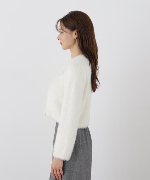 PROPORTION BODY DRESSING(プロポーションボディドレッシング)の「フェザーニットジャケット / 1216274100(カーディガン/ボレロ・レディース・ホワイト系その他/ピンク/ブラウン系その他/ライトグリーン・FREE)」の15枚目の写真